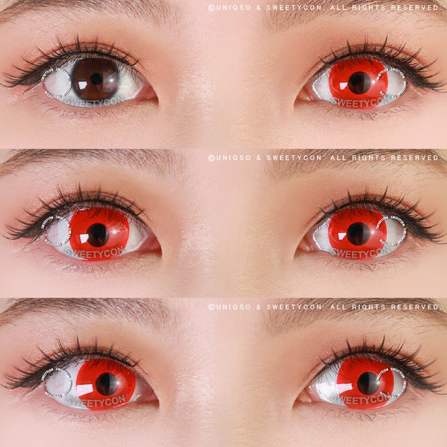 Sweety Crazy UV Glow Red (1 lens/pack)-UV Contacts-UNIQSO EU