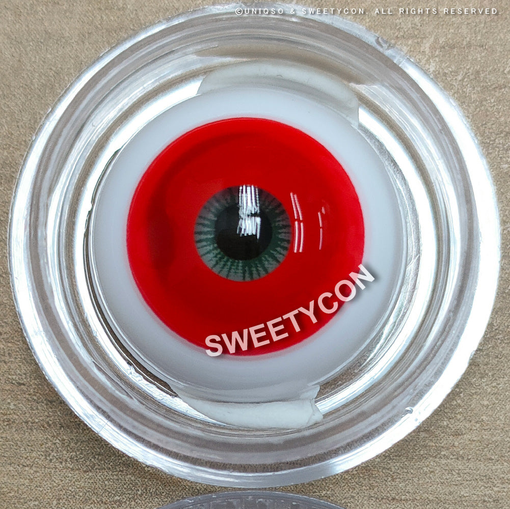 Sweety Crazy UV Glow Red (1 lens/pack)-UV Contacts-UNIQSO EU