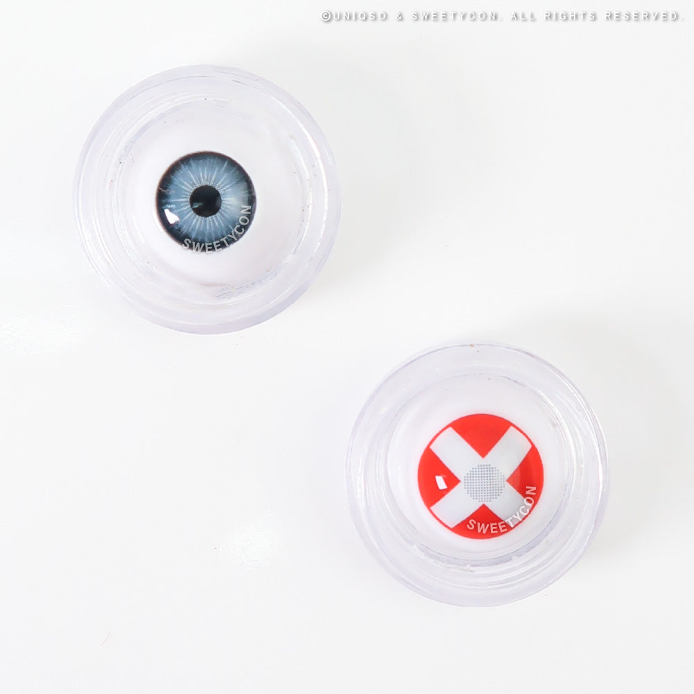 Sweety Crazy White Cross Red Eye (1 lens/pack)-Crazy Contacts-UNIQSO EU