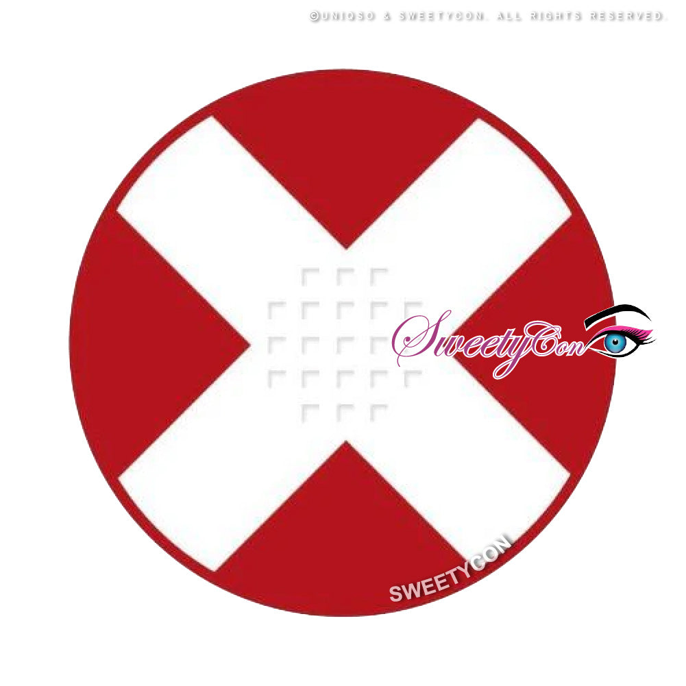 Sweety Crazy White Cross Red Eye (1 lens/pack)-Crazy Contacts-UNIQSO EU