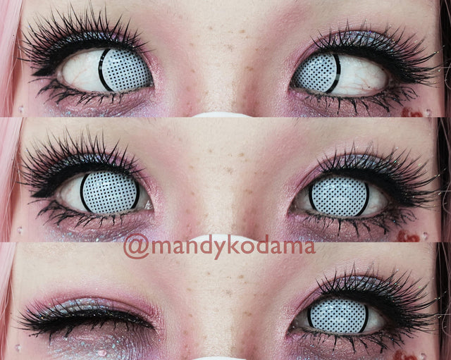 Sweety Crazy White Screen/Mesh with Black Rim (1 lens/pack)-Crazy Contacts-UNIQSO EU