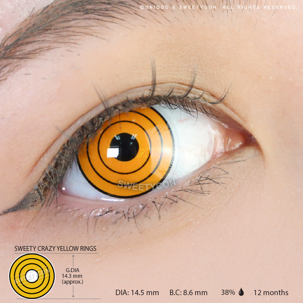 Sweety Crazy Yellow Rings (1 lens/pack)-Crazy Contacts-UNIQSO EU