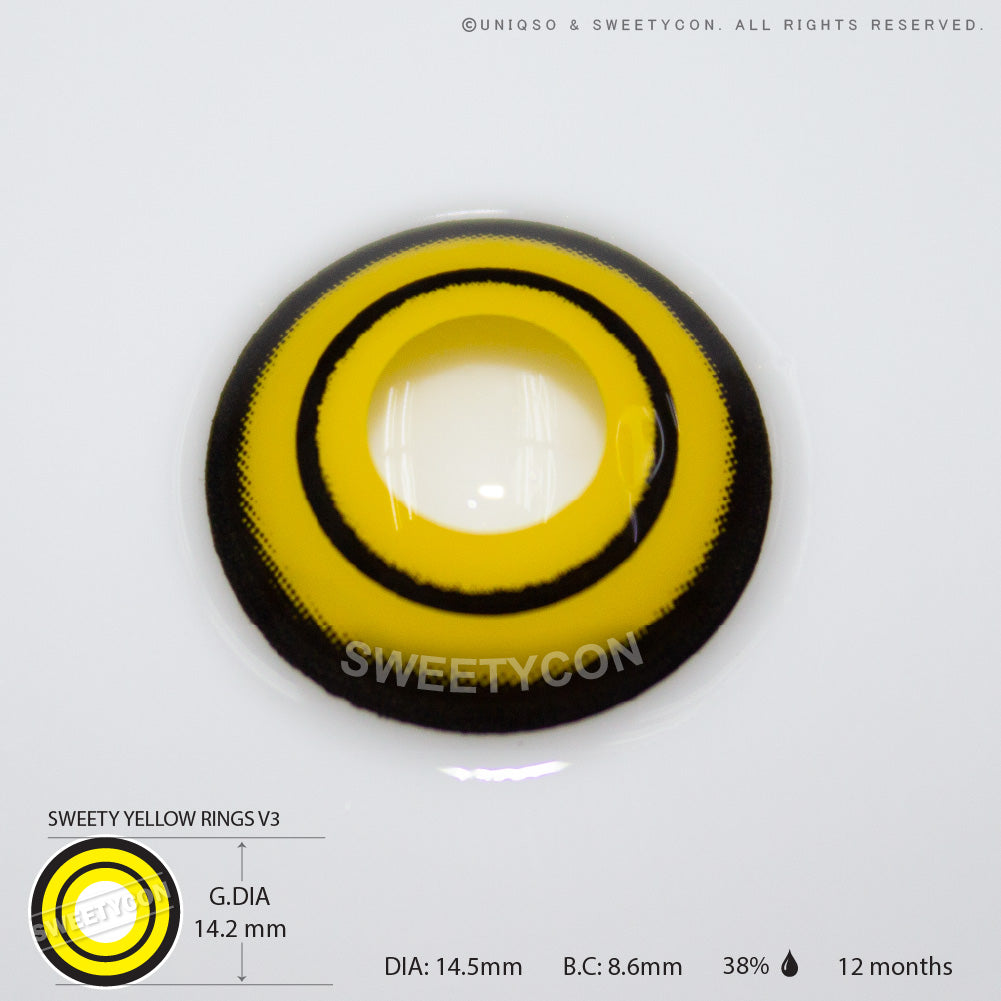 Sweety Crazy Yellow Rings V3 (1 lens/pack)-Crazy Contacts-UNIQSO EU