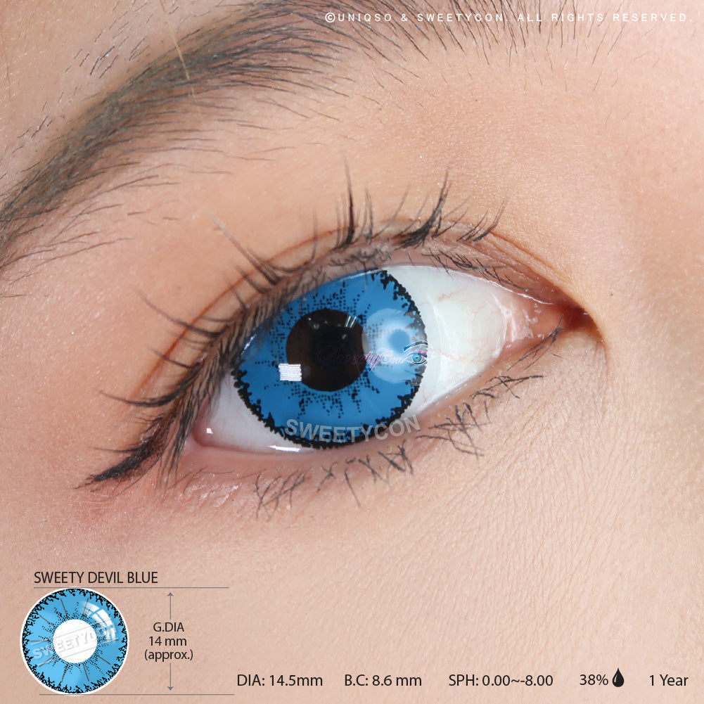 Sweety Devil Blue (1 lens/pack)-Colored Contacts-UNIQSO EU