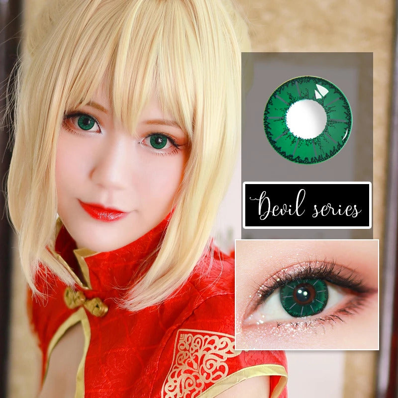 Sweety Devil Green (1 lens/pack)-Colored Contacts-UNIQSO EU