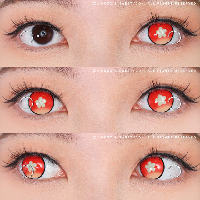 Sweety Crimson Spirit Blossom (1 lens/pack)-Colored Contacts-UNIQSO EU