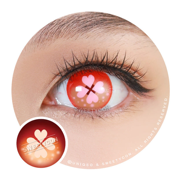 Sweety Crazy Pink Clover (1 lens/pack)-Colored Contacts-UNIQSO EU