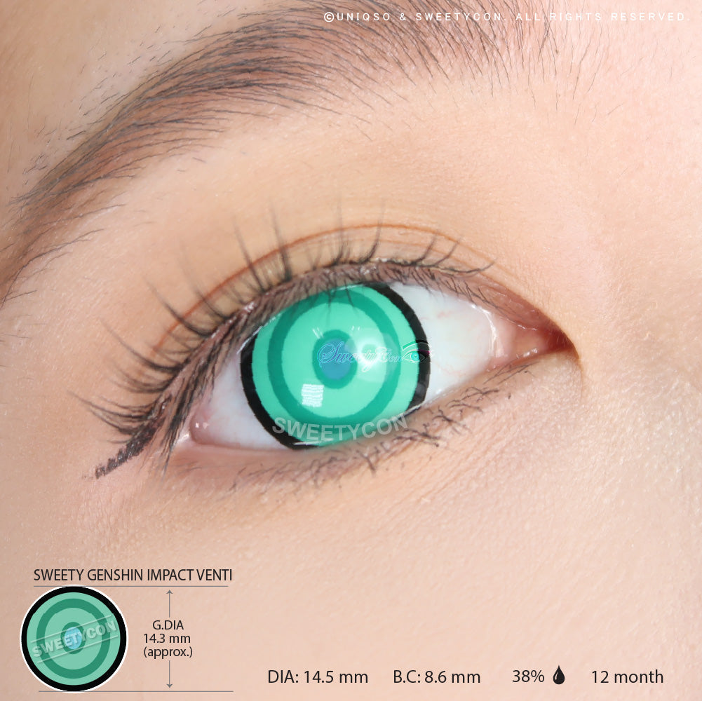 Sweety Crazy Green Ring (1 lens/pack)-Colored Contacts-UNIQSO EU