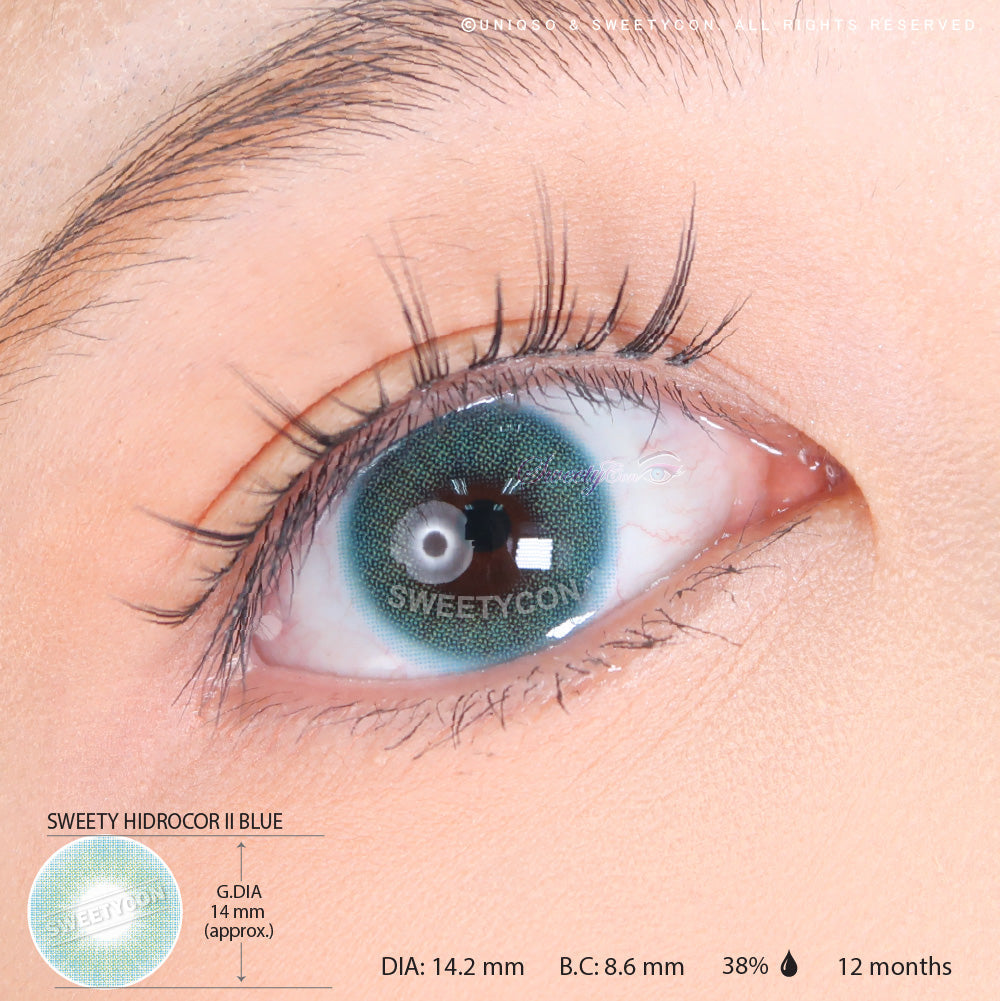 Sweety Hidrocor II Blue (1 lens/pack)-Colored Contacts-UNIQSO EU