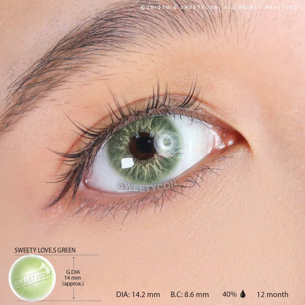 Sweety Love.S Green (1 lens/pack)-Colored Contacts-UNIQSO EU