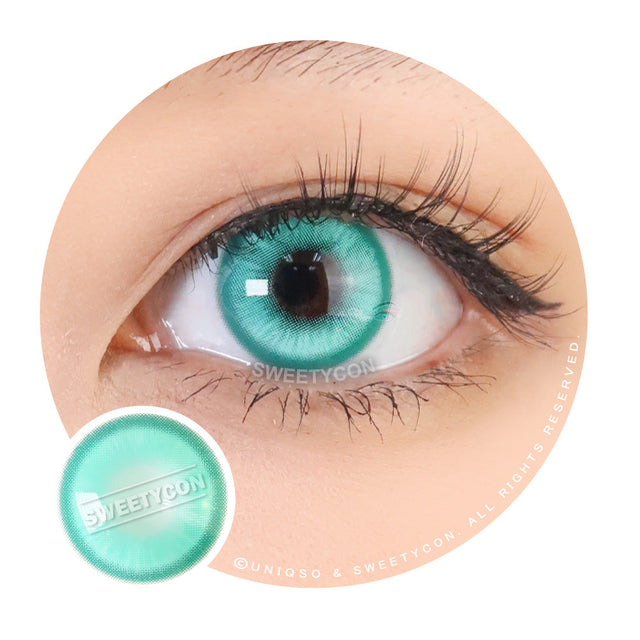 Sweety Magic Pop Cyan Green (1 lens/pack)-Colored Contacts-UNIQSO EU