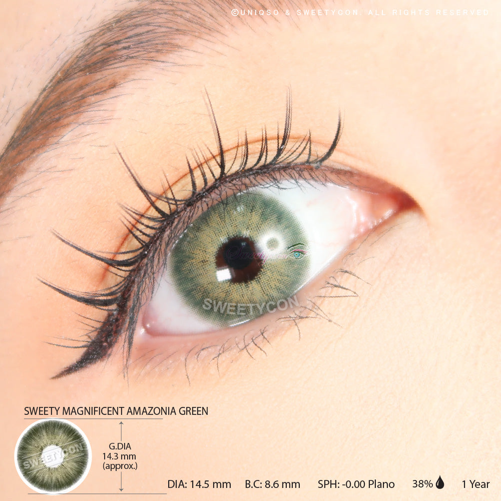 Sweety Magnificent Amazonia Green (1 lens/pack)-Colored Contacts-UNIQSO EU