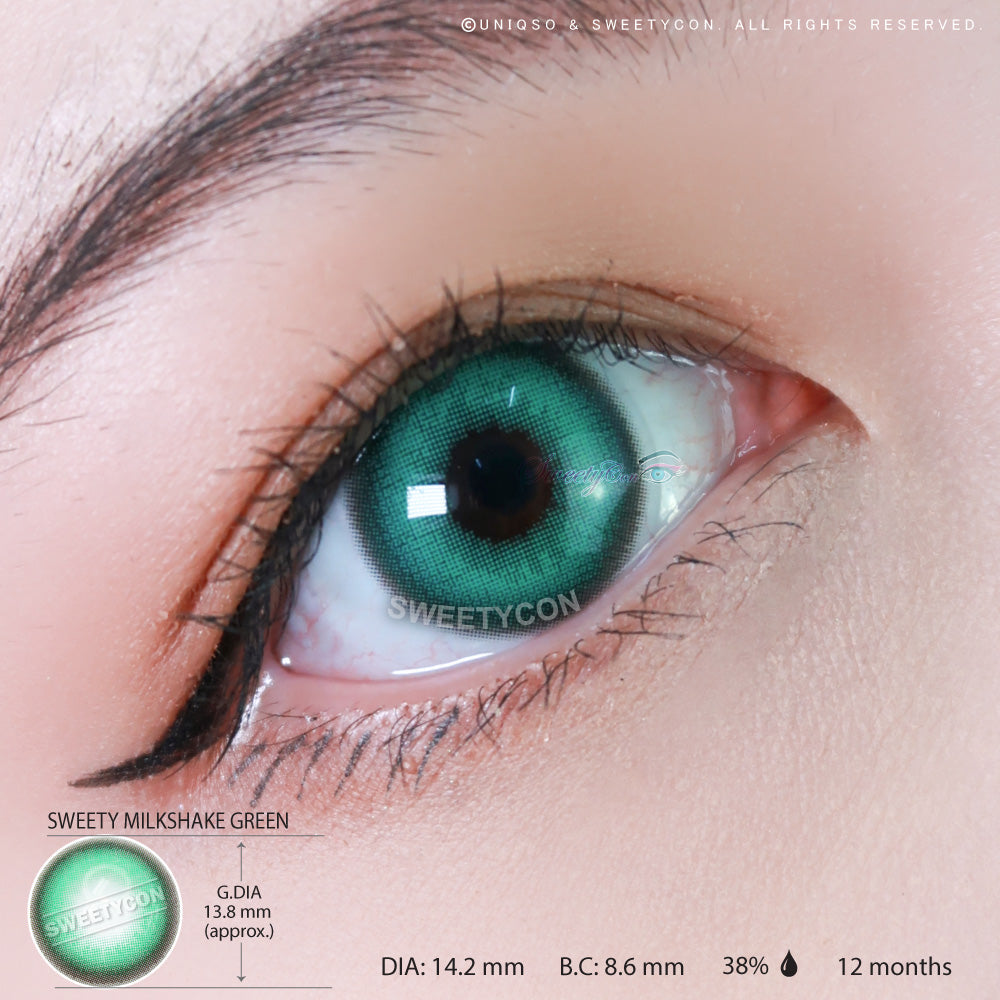 Sweety Milkshake Green (1 lens/pack)-Colored Contacts-UNIQSO EU