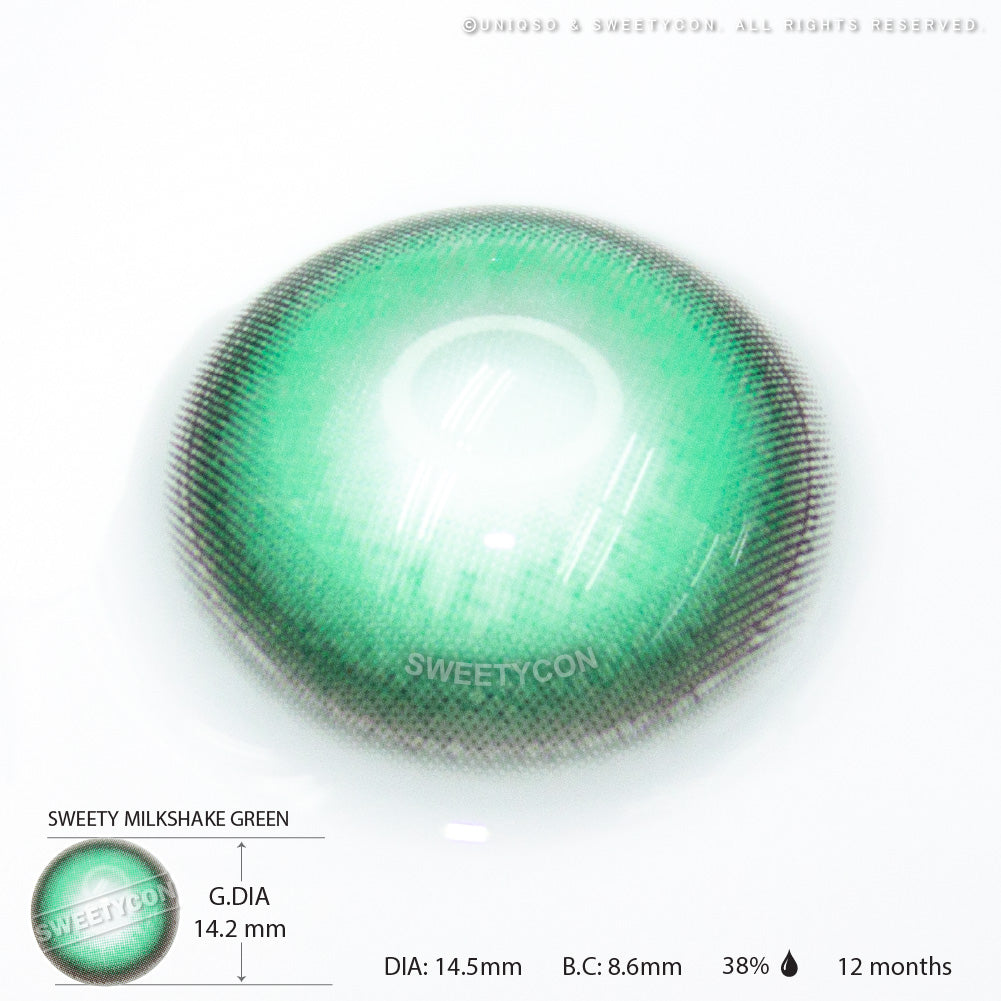 Sweety Milkshake Green (1 lens/pack)-Colored Contacts-UNIQSO EU
