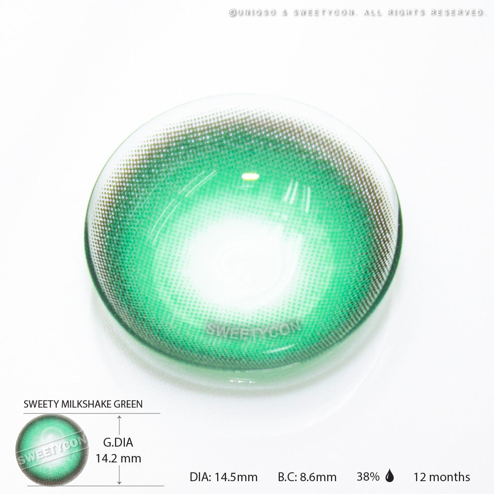 Sweety Milkshake Green (1 lens/pack)-Colored Contacts-UNIQSO EU