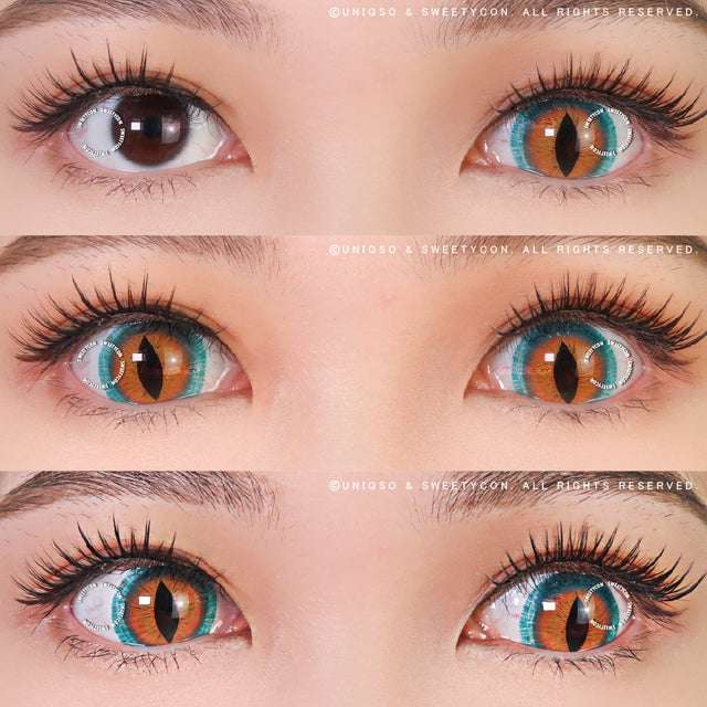 Sweety Mini Sclera Brown Lizard (1 lens/pack)-Mini Sclera Contacts-UNIQSO EU