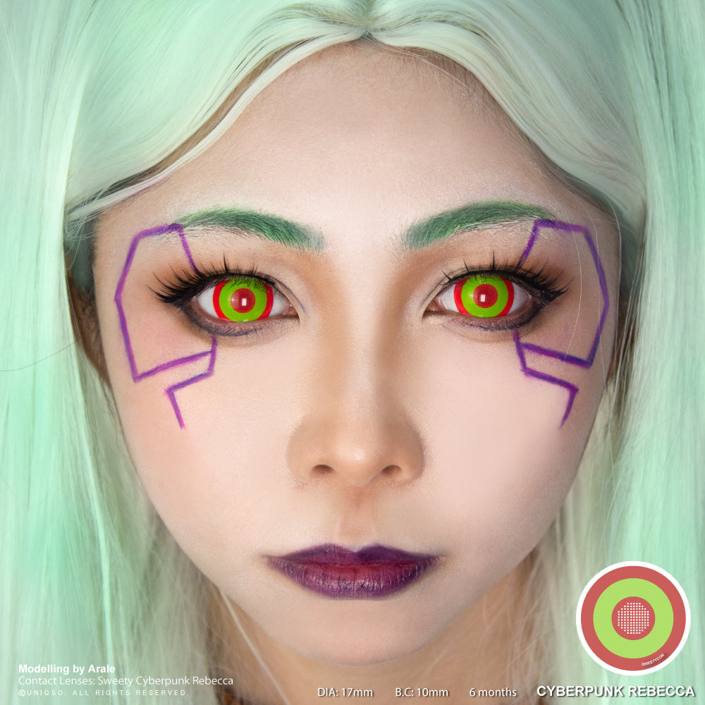 Sweety Mini Sclera Cyber Green (1 lens/pack)-Mini Sclera Contacts-UNIQSO EU