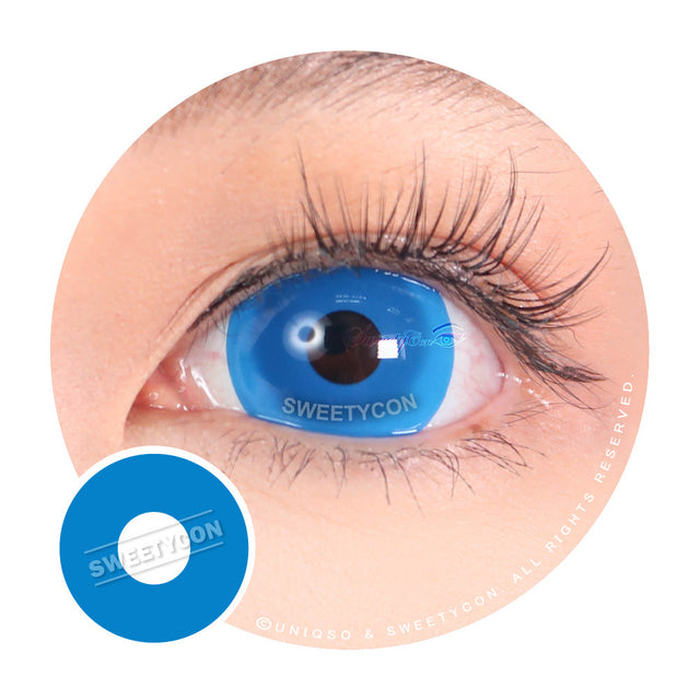 Sweety Mini Sclera UV Glow Blue (1 lens/pack)-Mini Sclera Contacts-UNIQSO EU