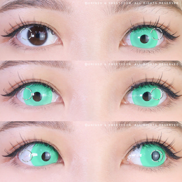 Sweety Mini Sclera UV Glow Green (1 lens/pack)-Mini Sclera Contacts-UNIQSO EU