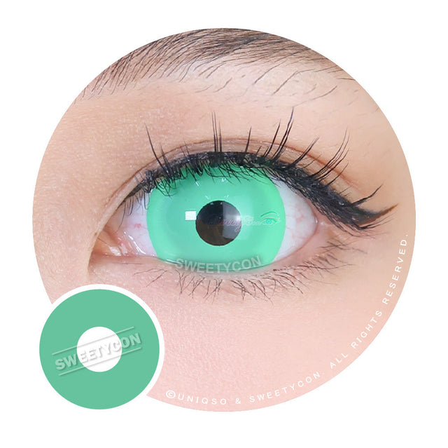 Sweety Mini Sclera UV Glow Green (1 lens/pack)-Mini Sclera Contacts-UNIQSO EU