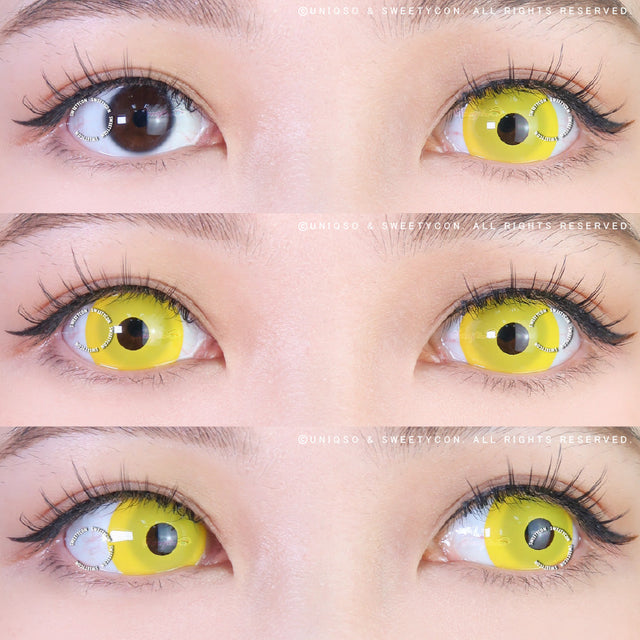 Sweety Mini Sclera UV Glow Yellow (1 lens/pack)-Mini Sclera Contacts-UNIQSO EU