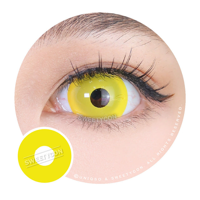 Sweety Mini Sclera UV Glow Yellow (1 lens/pack)-Mini Sclera Contacts-UNIQSO EU