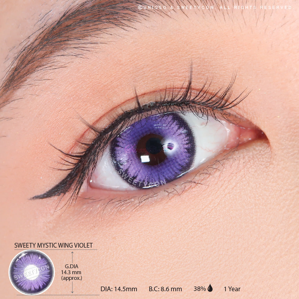 Sweety Mystic Wing Violet (1 lens/pack)-Colored Contacts-UNIQSO EU