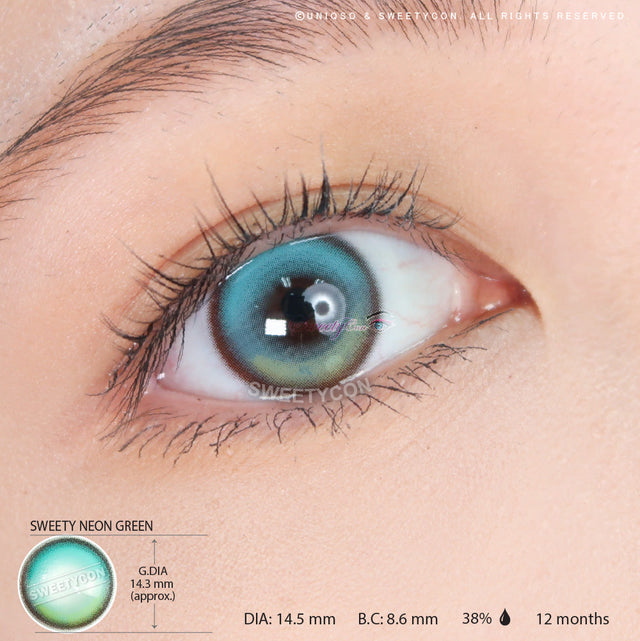 Sweety Neon Green (1 lens/pack)-Colored Contacts-UNIQSO EU