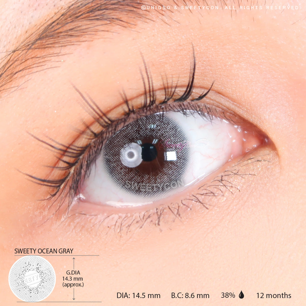 Sweety Ocean Grey (1 lens/pack)-Colored Contacts-UNIQSO EU