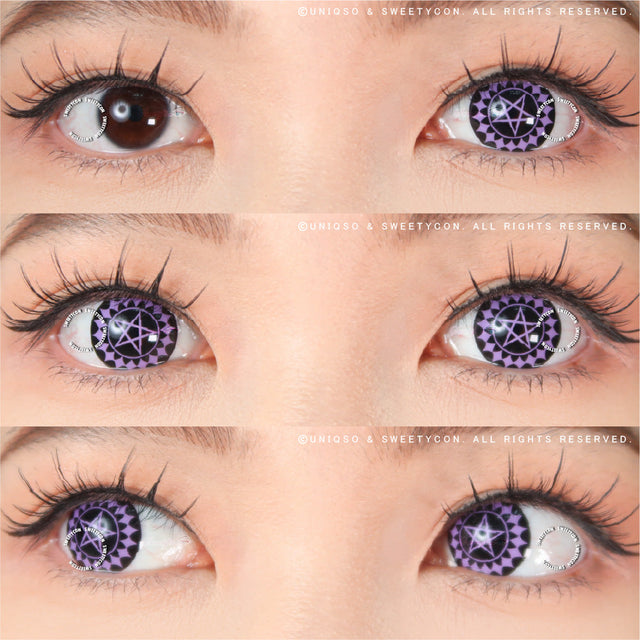 Sweety Violet Pentagram (1 lens/pack)-Colored Contacts-UNIQSO