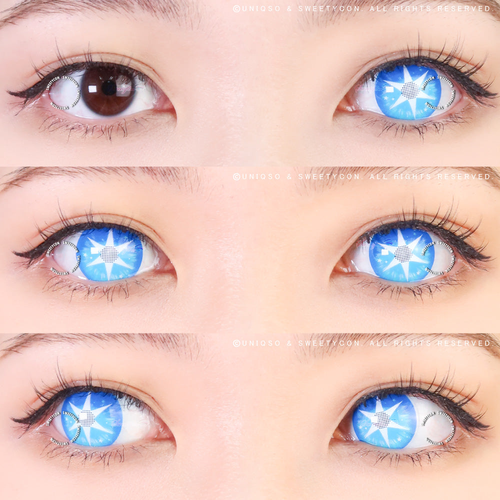 Sweety Pop Star Blue (1 lens/pack)-Colored Contacts-UNIQSO EU