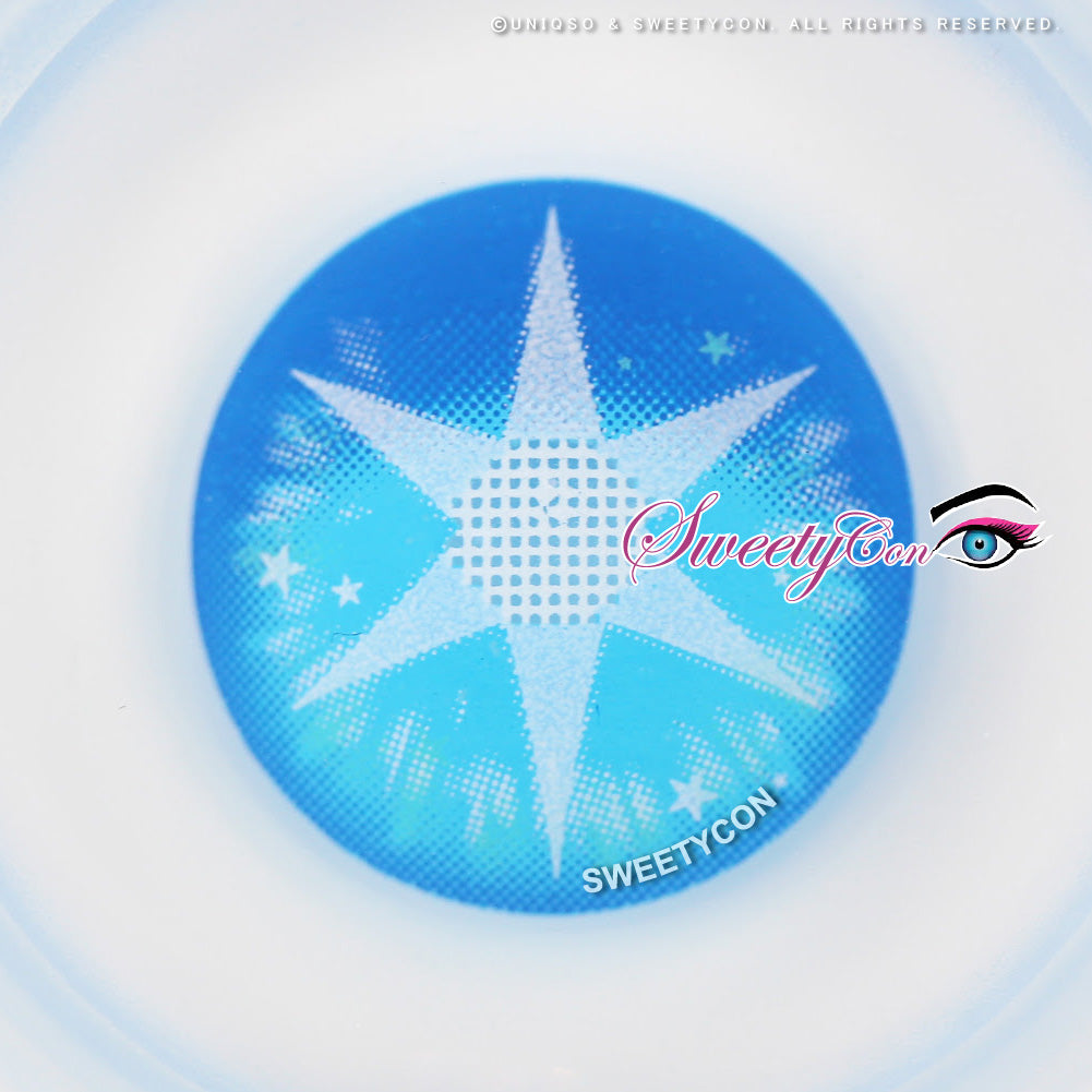 Sweety Pop Star Blue (1 lens/pack)-Colored Contacts-UNIQSO EU