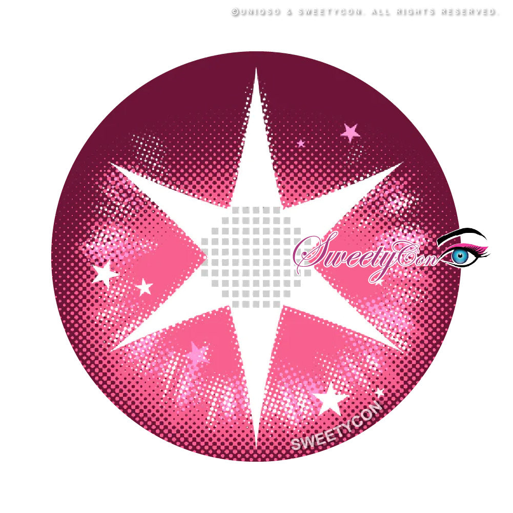 Sweety Pop Star Pink (1 lens/pack)-Colored Contacts-UNIQSO EU