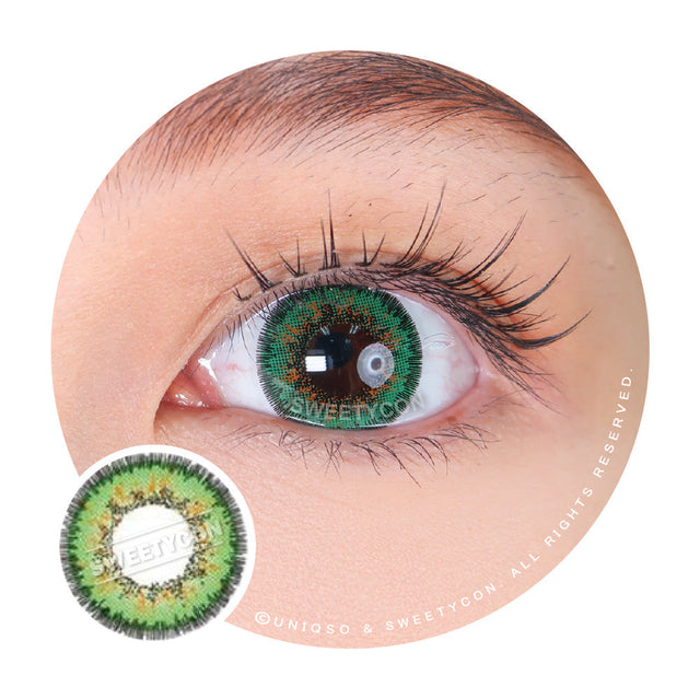 Sweety Poppy Green (1 lens/pack)-Colored Contacts-UNIQSO EU