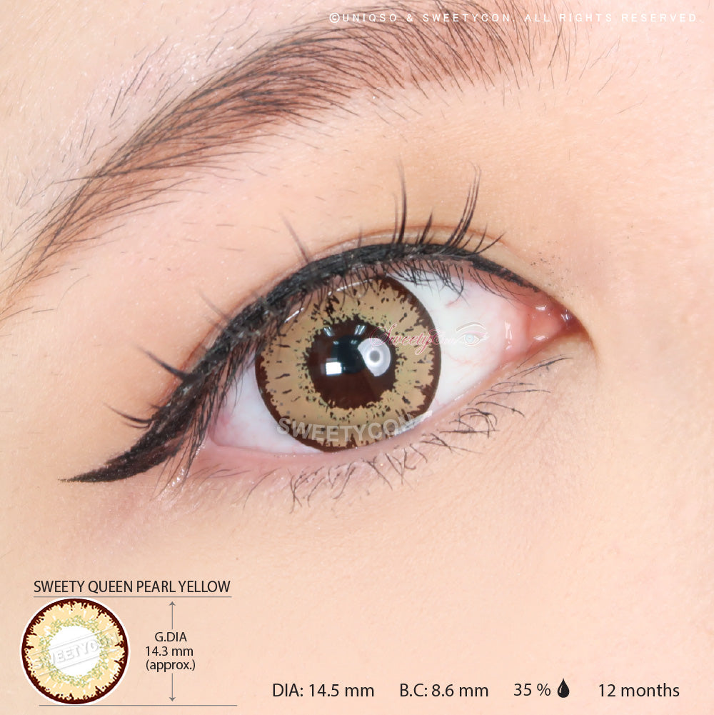 Sweety Queen Pearl Yellow (1 lens/pack)-Colored Contacts-UNIQSO EU