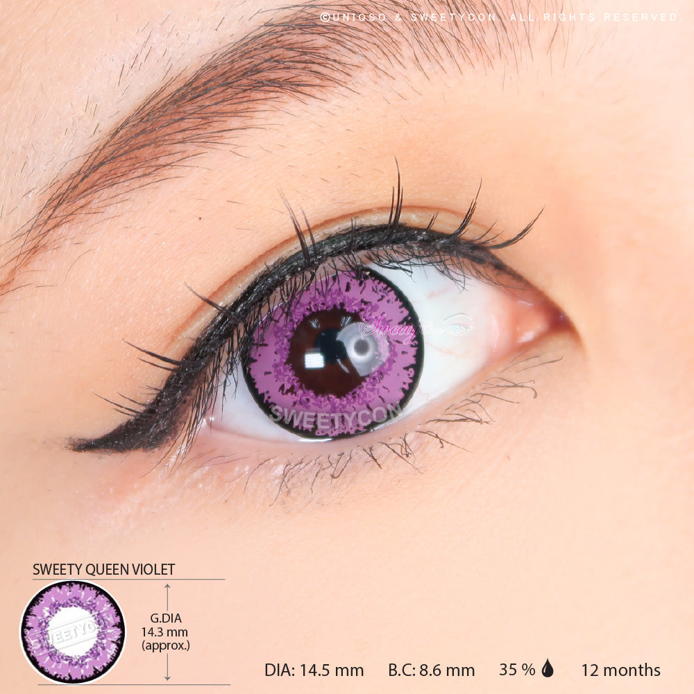 Sweety Queen Violet (1 lens/pack)-Colored Contacts-UNIQSO EU