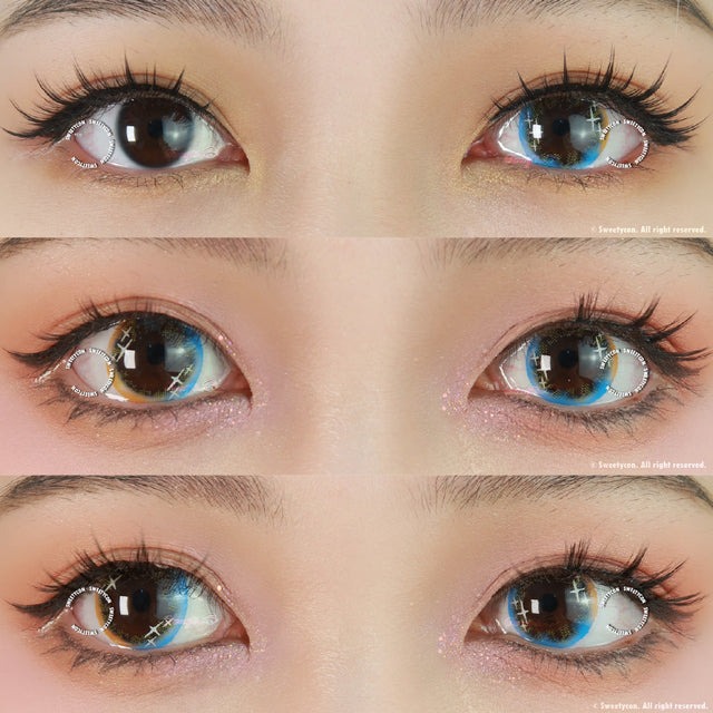 Sweety Shining Stars Blue (1 lens/pack)-Colored Contacts-UNIQSO EU