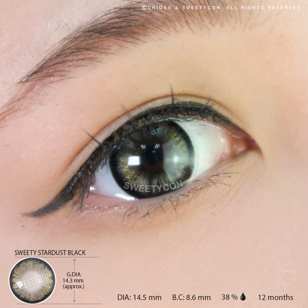 Sweety Stardust Black (1 lens/pack)-Colored Contacts-UNIQSO EU