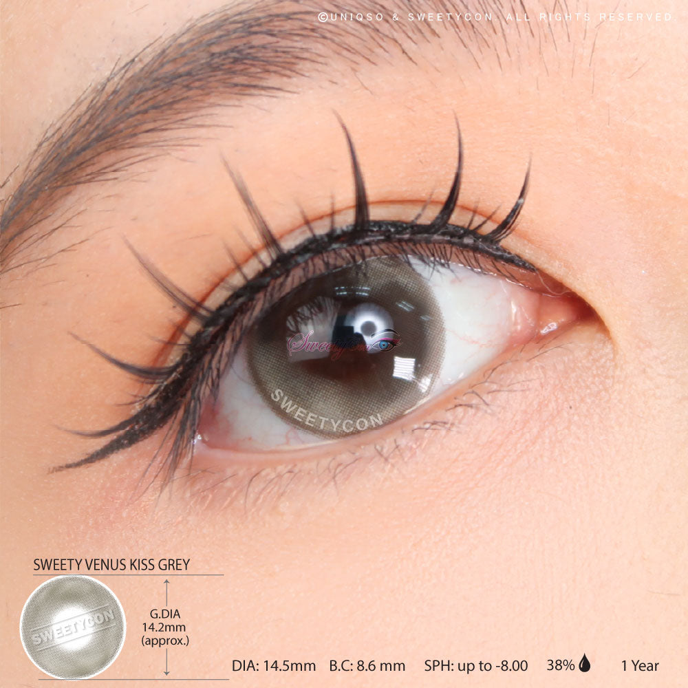 Sweety Venus Kiss Grey (1 lens/pack)-Colored Contacts-UNIQSO EU