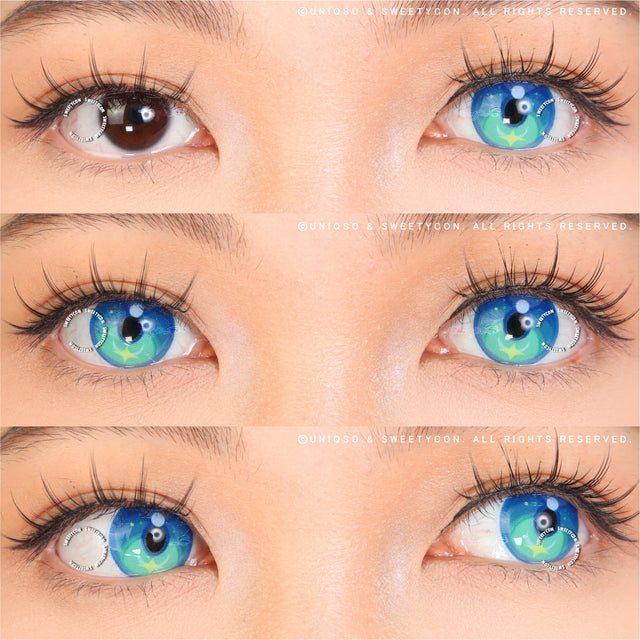 Sweety x Eyesinger Aurora Tide Blue (2 lenses/pack)-Colored Contacts-UNIQSO EU