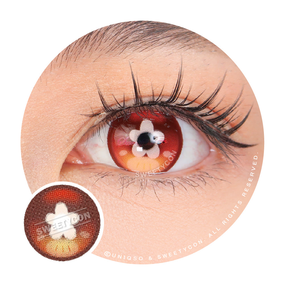 Sweety x Eyesinger Orange Clover (2 lenses/pack)-Colored Contacts-UNIQSO
