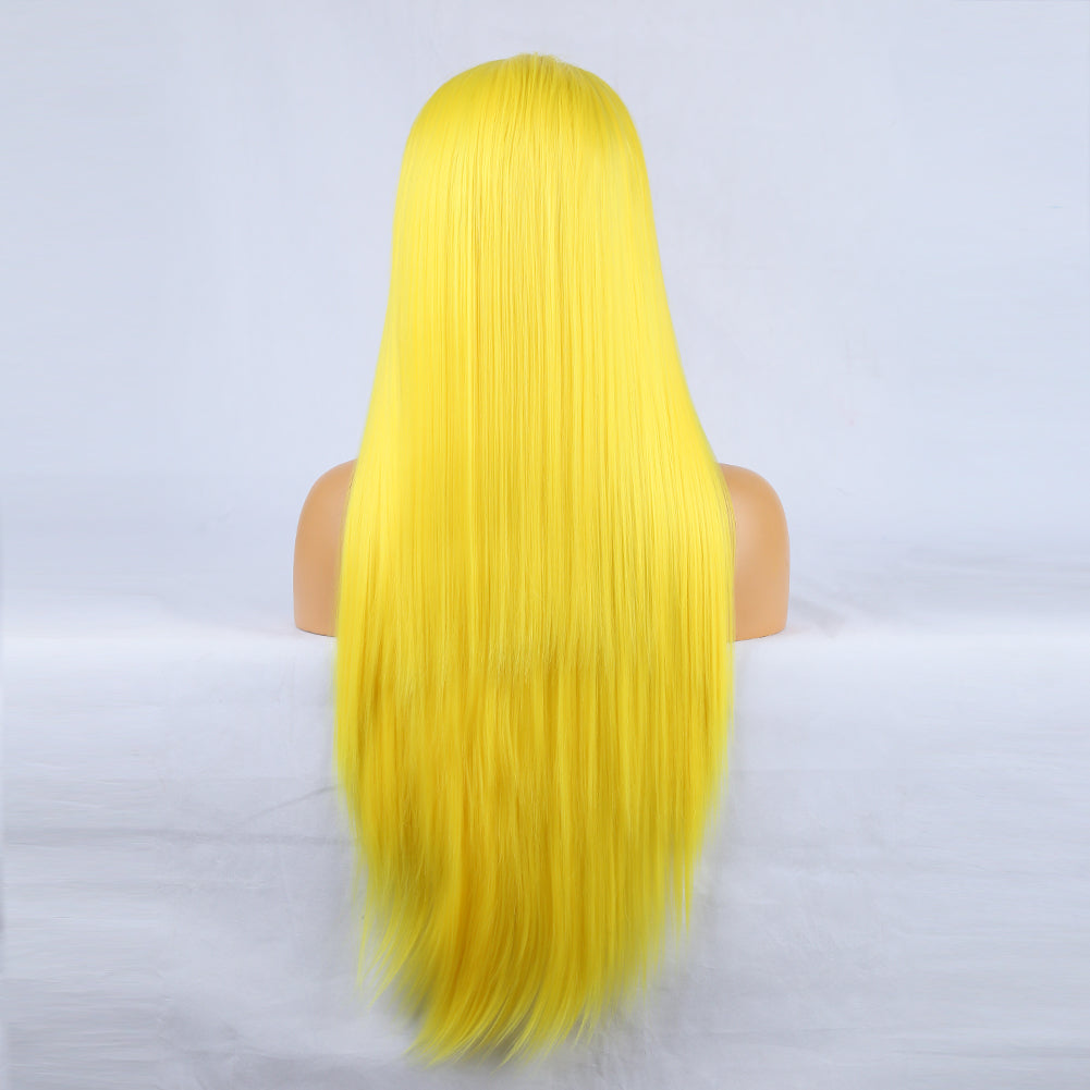 Tempting Yellow Front Lace Long Bangs-Lace Front Wig-UNIQSO EU