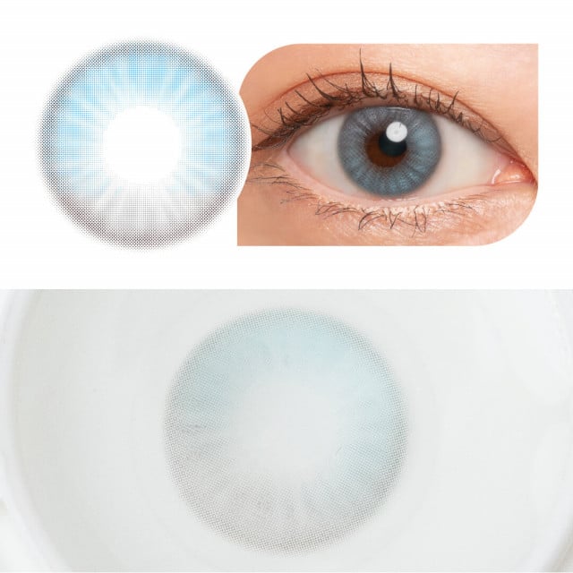 Kazzue Toric Chic Silver Blue (1 lens/pack)-Colored Contacts-UNIQSO EU