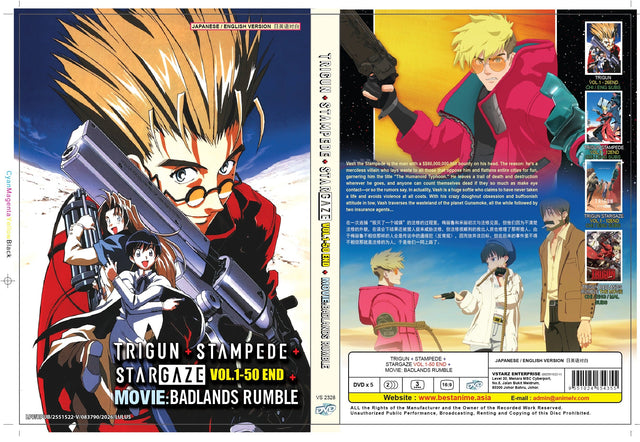 Original DVD - Trigun+ Stampede + Stargaze Vol.1-50 End+Movie Badlands Rumble-DVD-UNIQSO