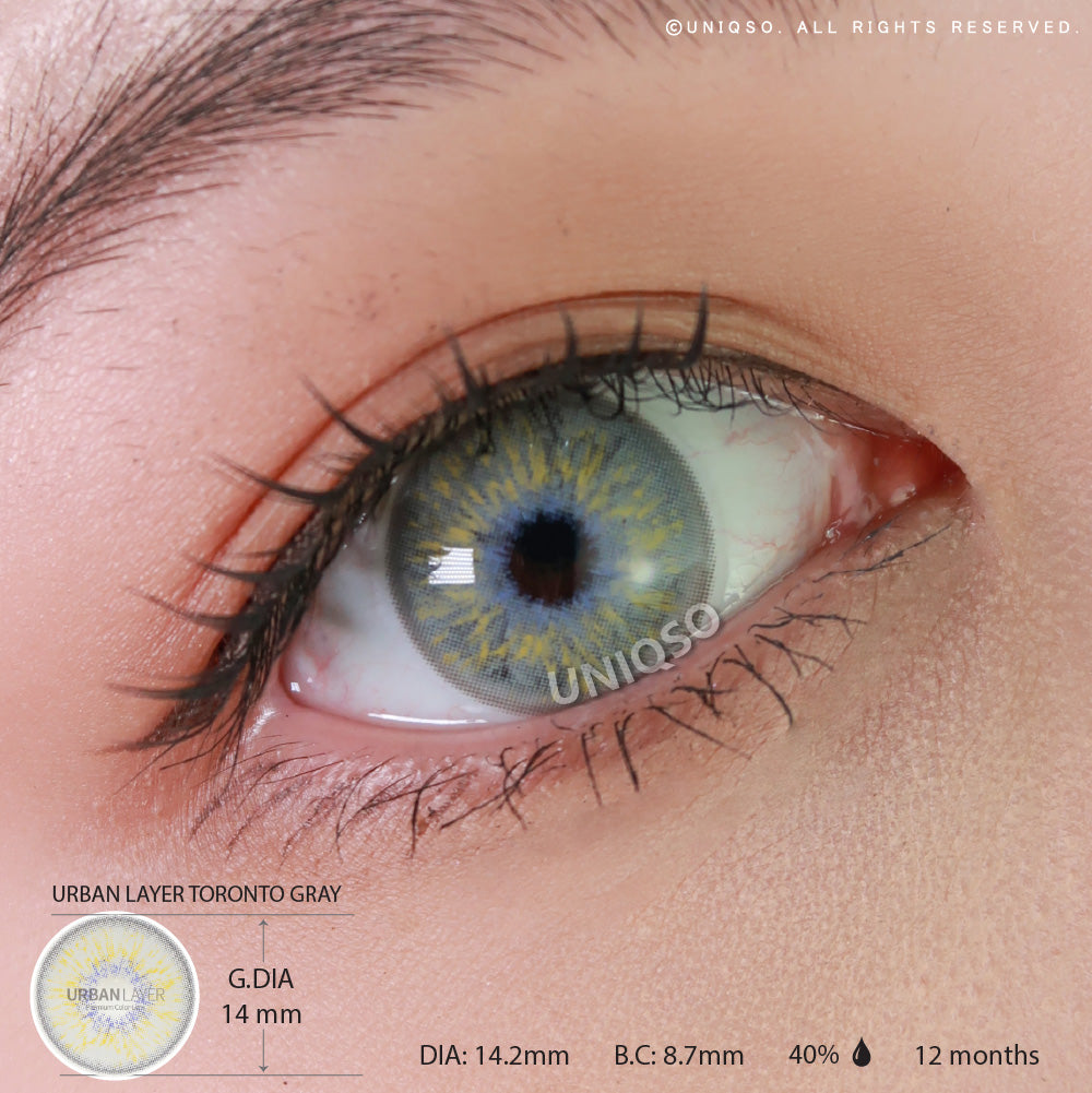Urban Layer Toronto Gray (1 lens/pack)-Colored Contacts-UNIQSO EU