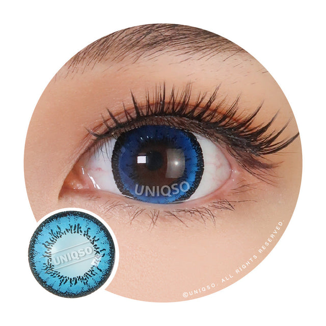 Western Eyes Dolly+ Blue (1 lens/pack)-Colored Contacts-UNIQSO EU