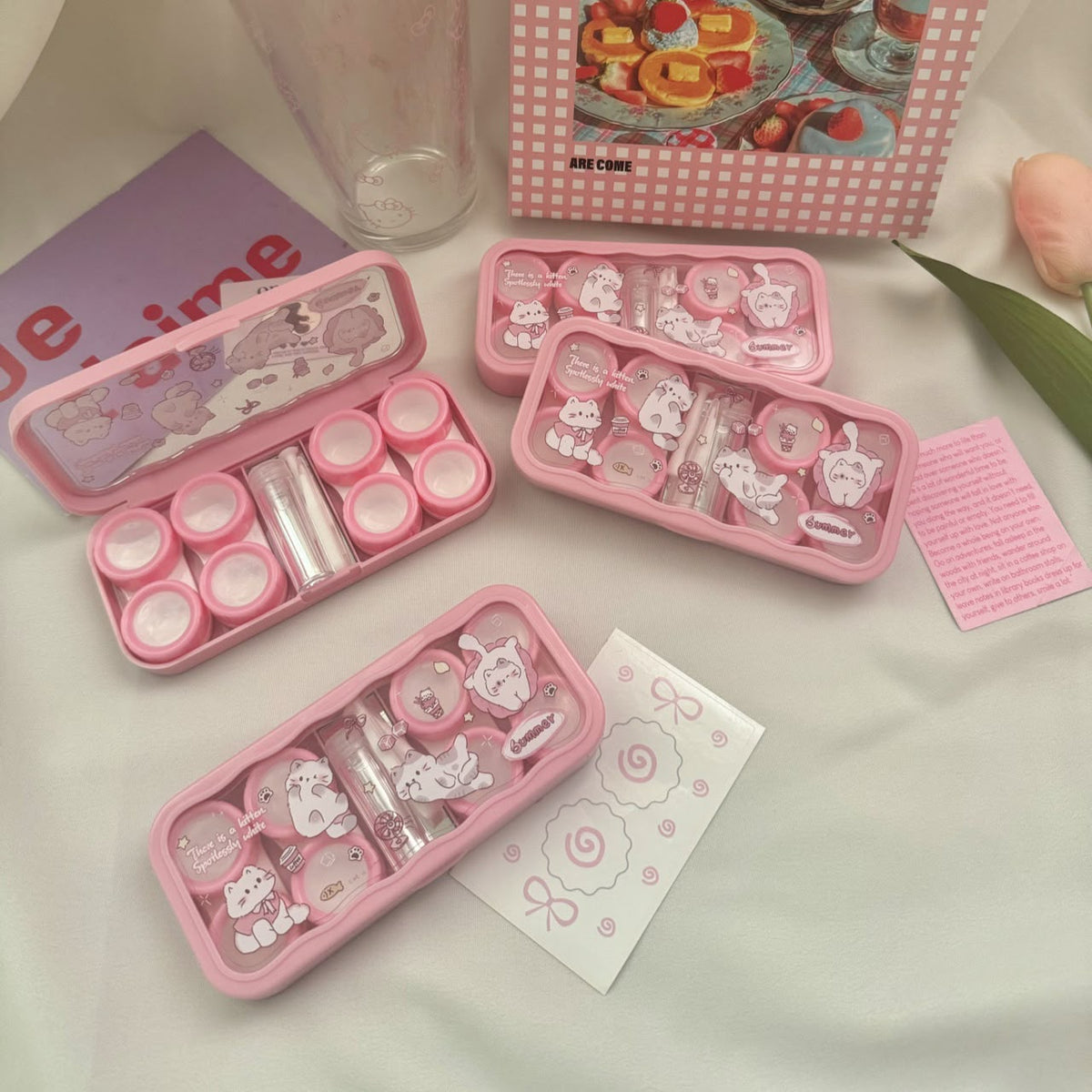 Lens Case Travel Kit - Sweet Kitty-Lens Case-UNIQSO EU