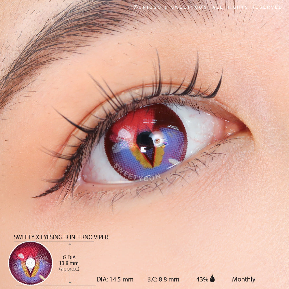 Sweety x Eyesinger Inferno Viper (2 lenses/pack)-Colored Contacts-UNIQSO