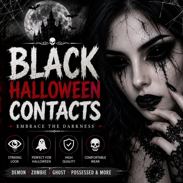 Black Halloween Contacts Europe