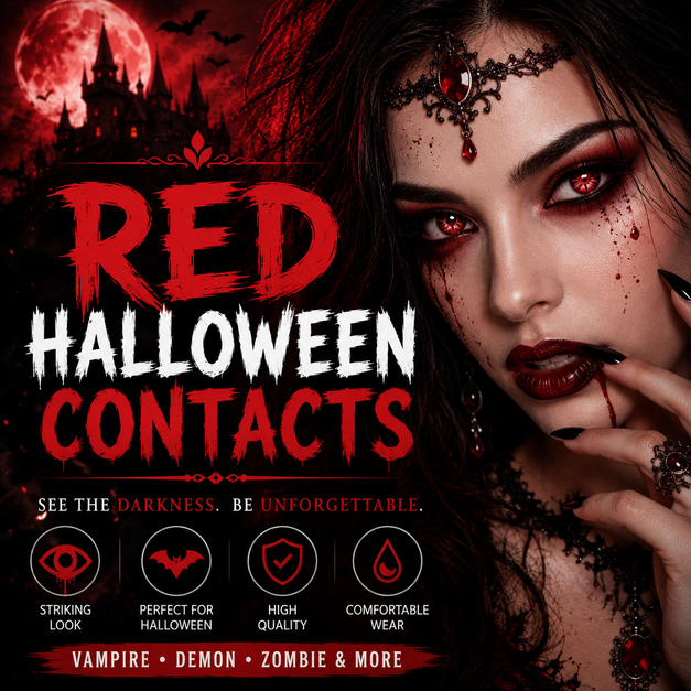 Red Halloween Contacts Europe
